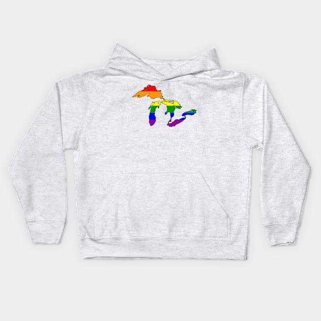 Great Lakes Pride! Kids Hoodie by somekindofguru